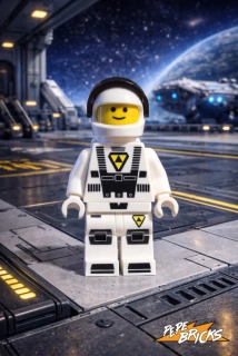 CUSTOM MINIFIGURE 16 - White BlackTron Center logo